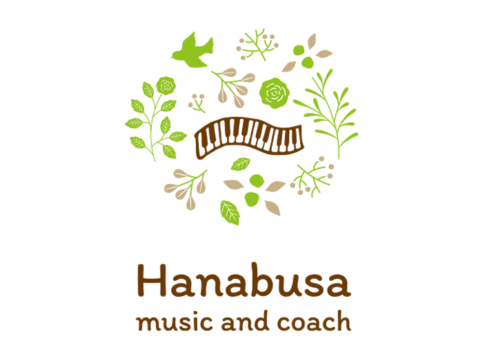 Hanabusa music and coach　ロゴマーク
